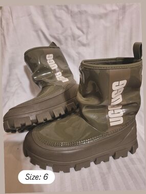 UGG Olive Green Chunky Rain Boots
